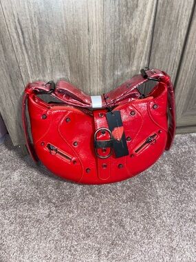 Red Crescent Shoulder Bag